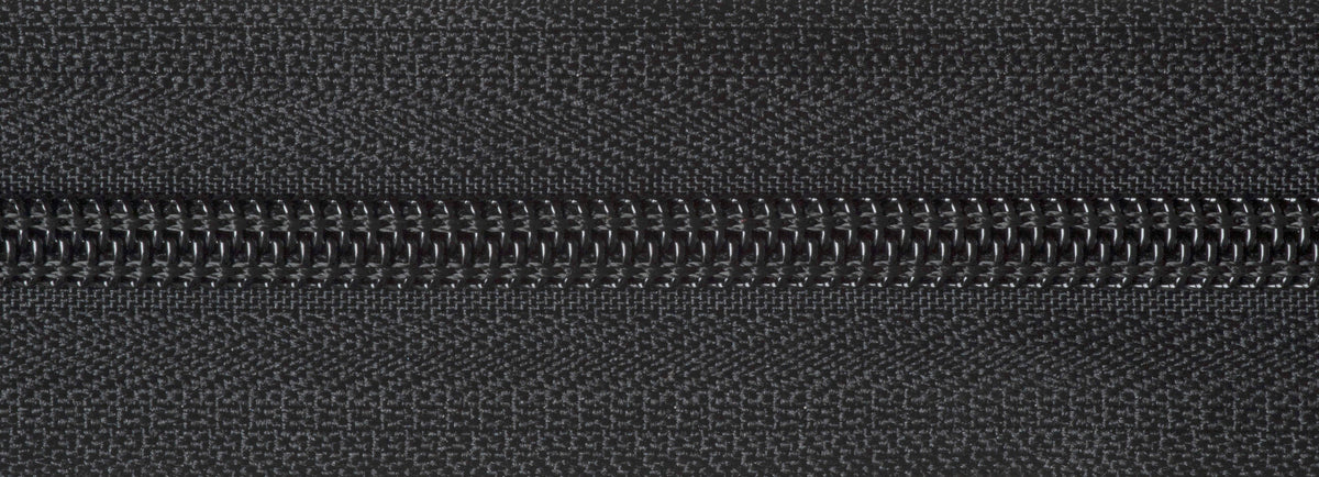Black YKK nylon open end zip, 61cm