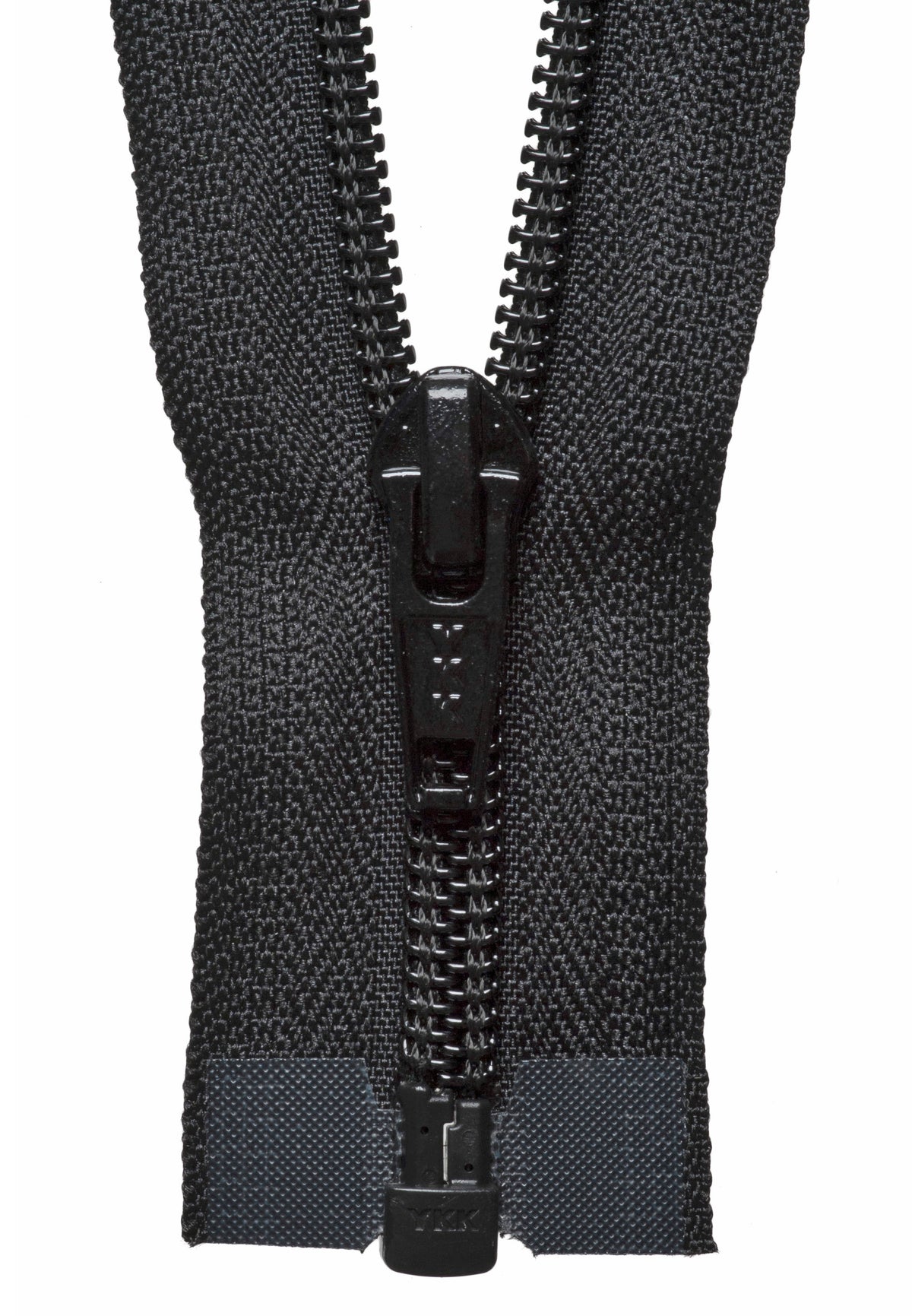 Black YKK nylon open end zip, 61cm