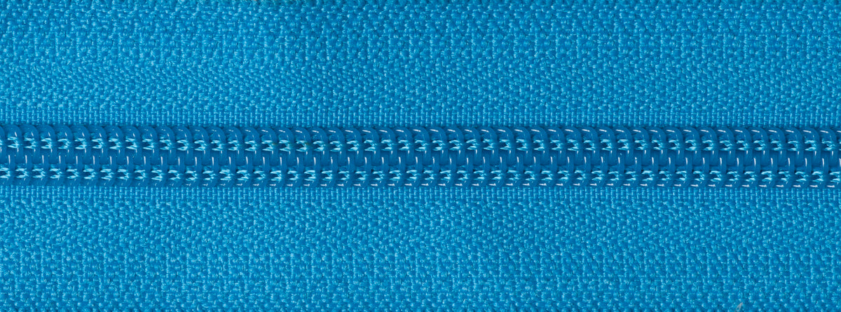Dark Dusky Blue YKK open end nylon zip, 66cm