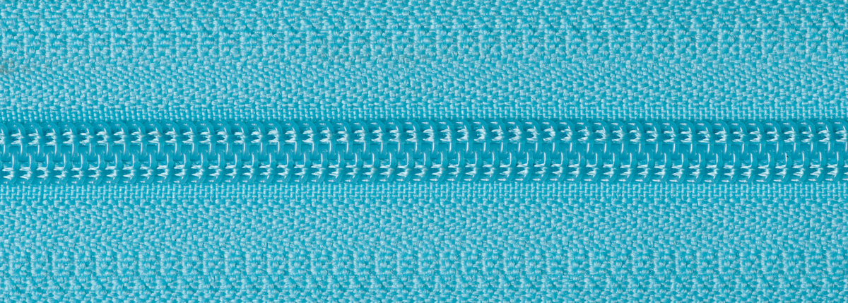 Turquoise YKK open end nylon zip, 66cm