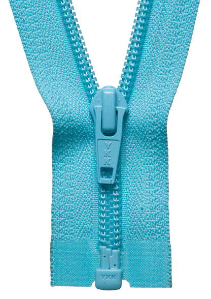 Turquoise YKK open end nylon zip, 66cm