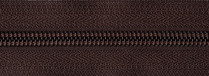 Brown YKK open end nylon zip, 71cm