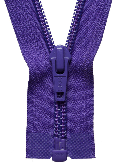 YKK purple nylon open end zip, 76cm