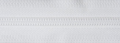 White YKK nylon open end zip, 81cm long