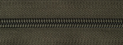 Khaki YKK nylon open end zip, 81cm long