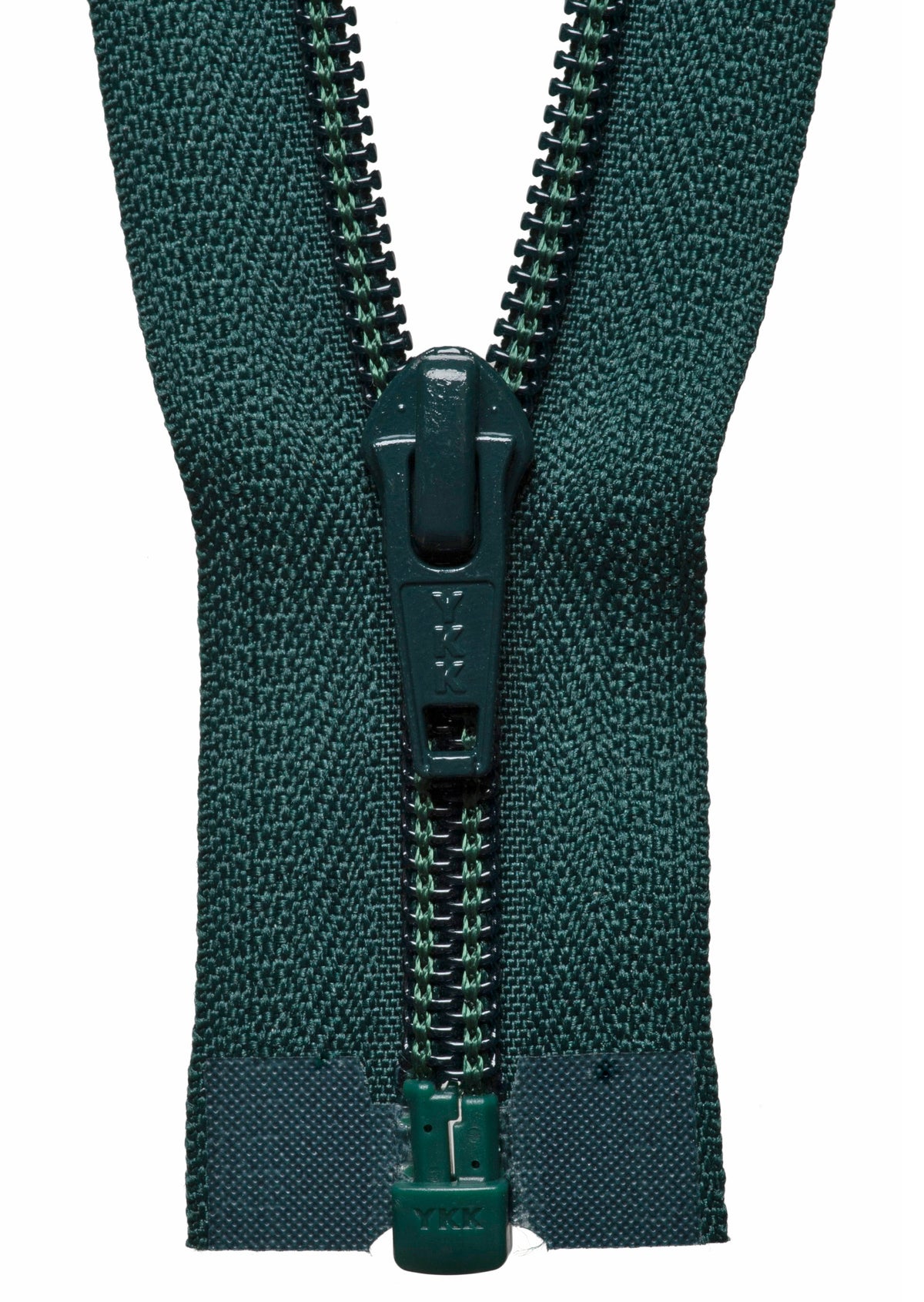 Forest Green YKK nylon open end zip, 81cm long