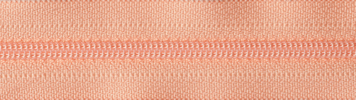 Bright Peach YKK nylon coil dress and skirt zip, 15cm