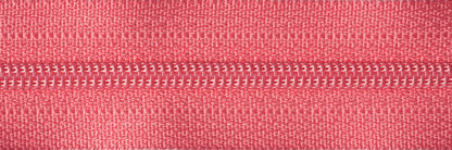 Coral Pink YKK nylon coil zip, 15cm long
