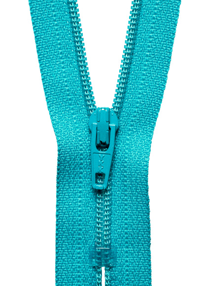 Dark Turquoise YKK nylon coil zip, 15cm long