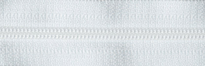 White YKK 15cm nylon coil dress zip