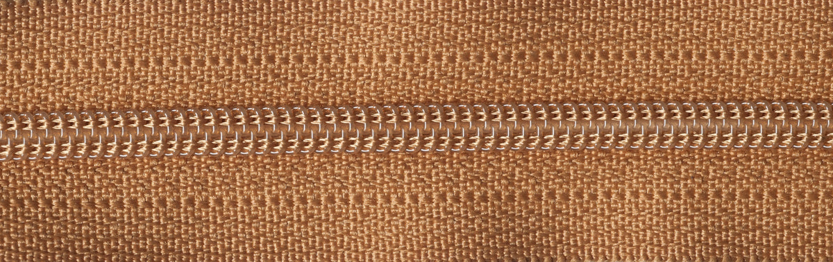 Old Gold YKK 15cm nylon coil dress zip
