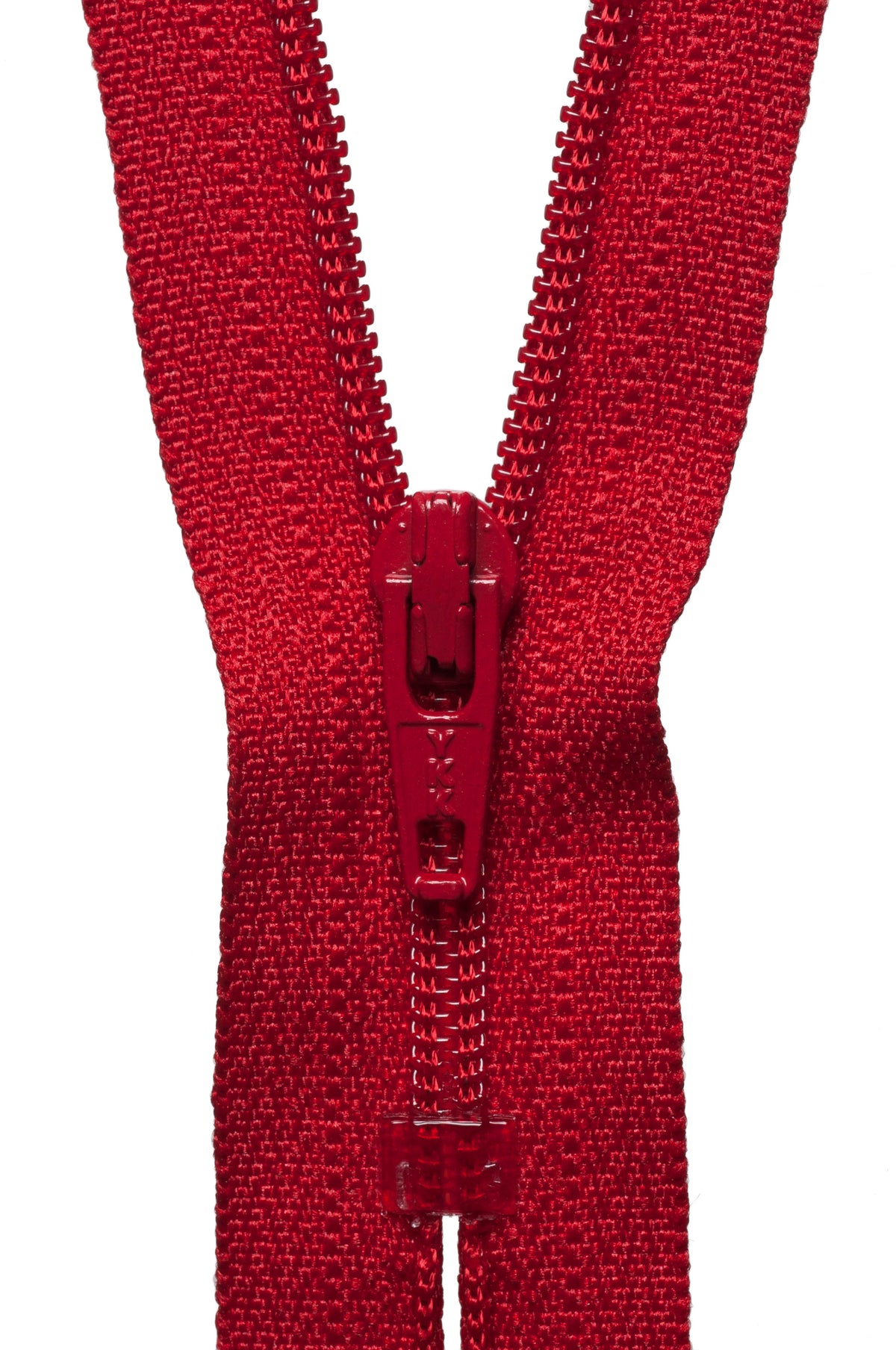 Red YKK 15cm nylon coil dress zip