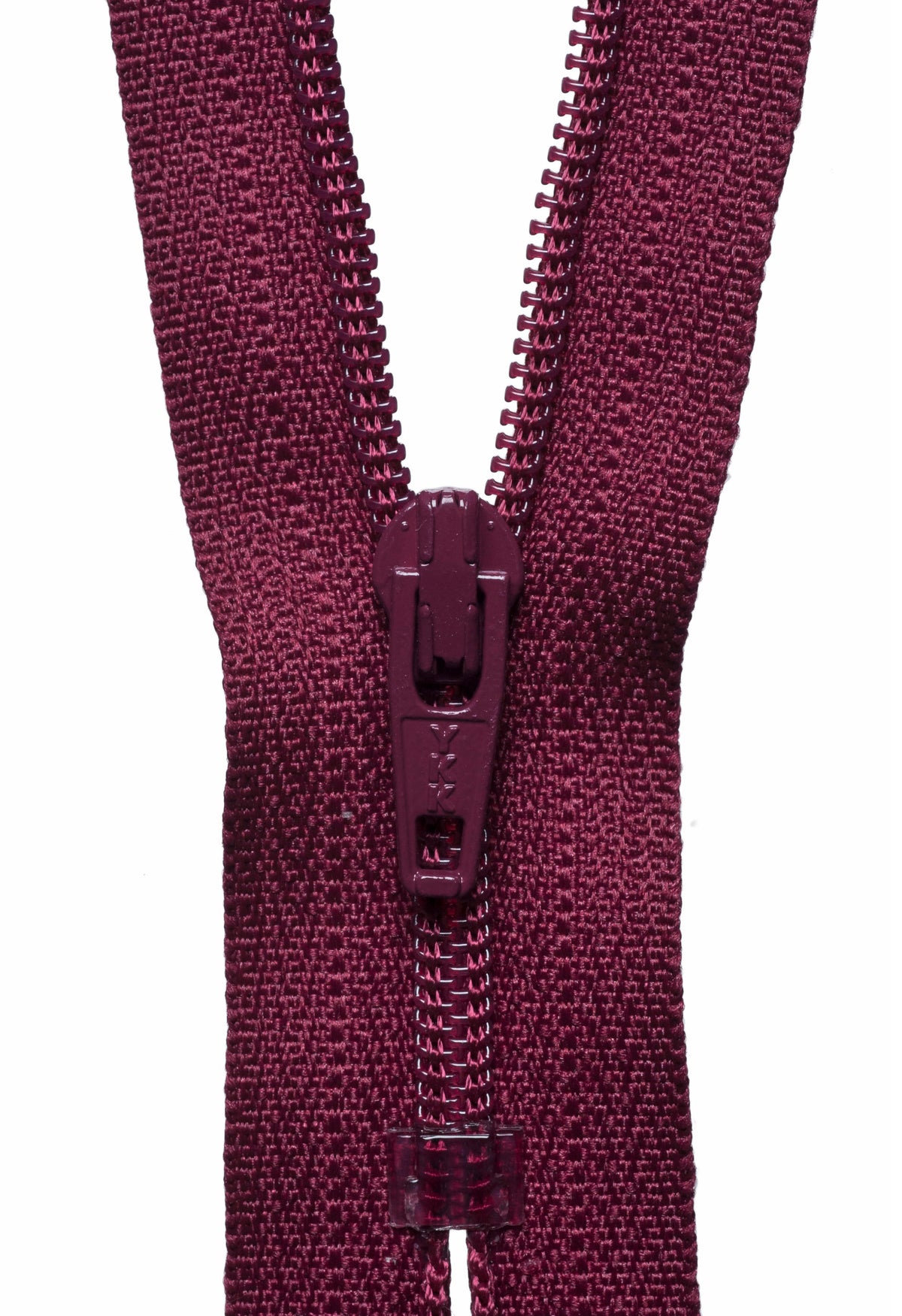 Wine YKK 15cm nylon coil dress zip