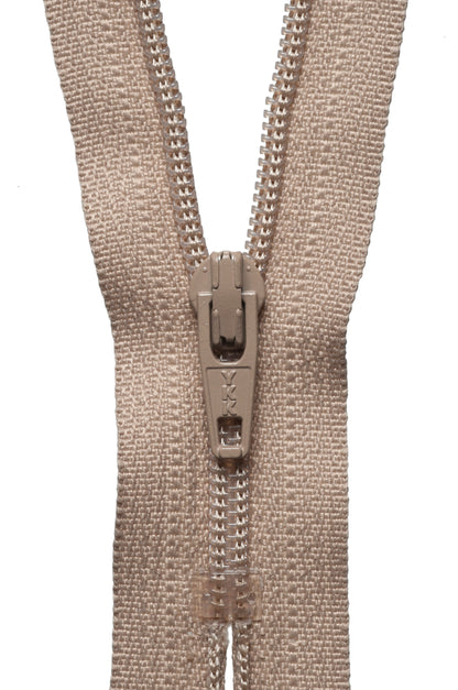 Fawn YKK nylon coil zip, 15cm long