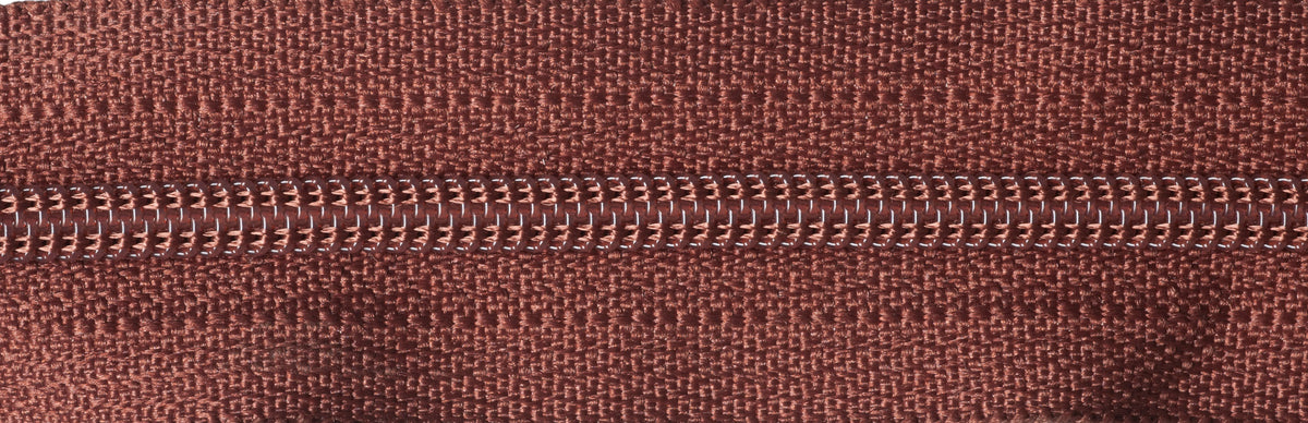 Russet YKK 15cm nylon coil dress zip