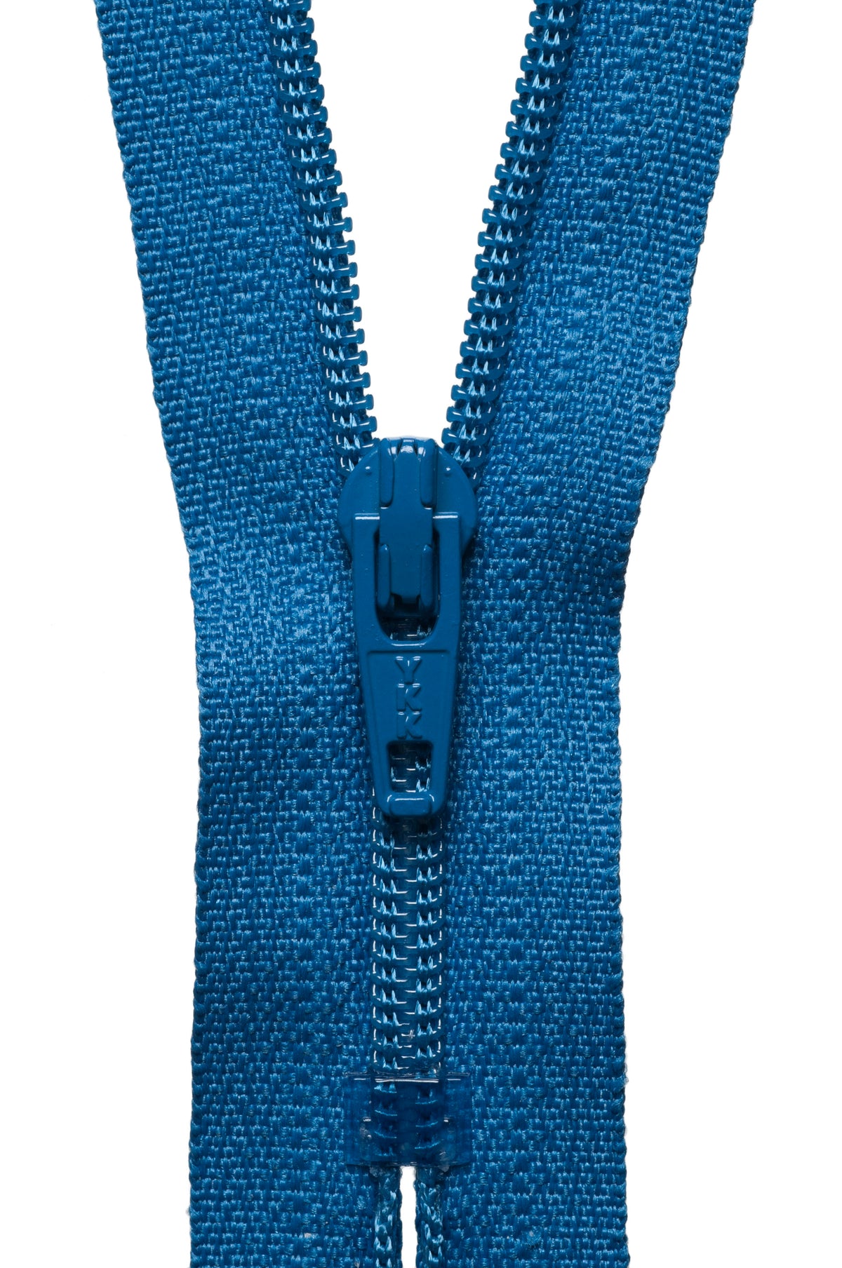 Saxe Blue YKK nylon coil zip, 18cm long