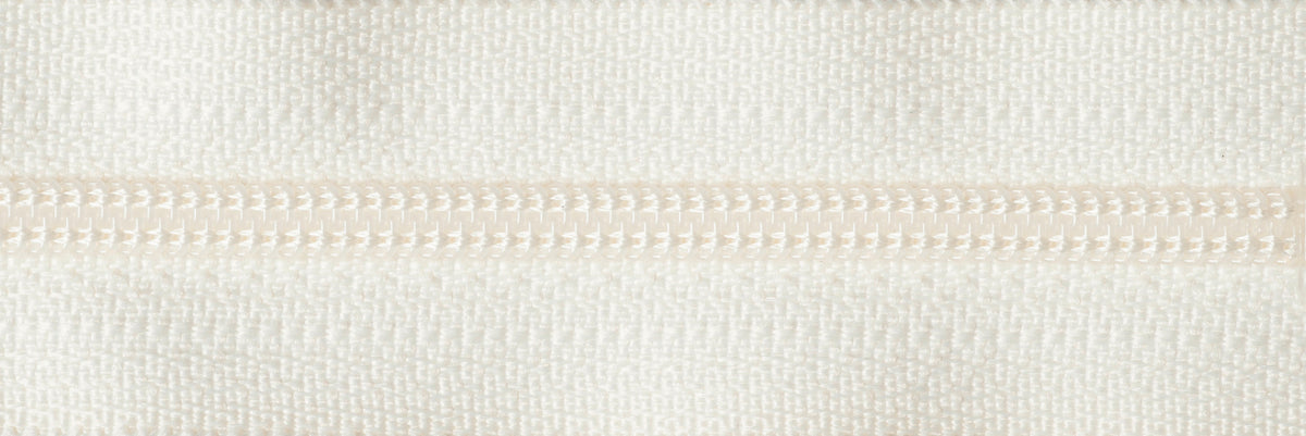 YKK 20cm nylon coil zip in buttermilk