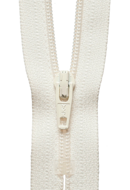 YKK 20cm nylon coil zip in buttermilk