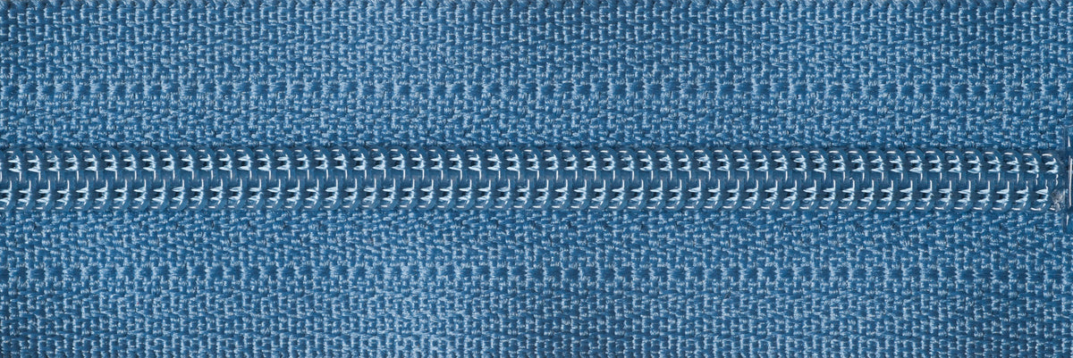 YKK 20cm nylon coil dress zip in slate blue