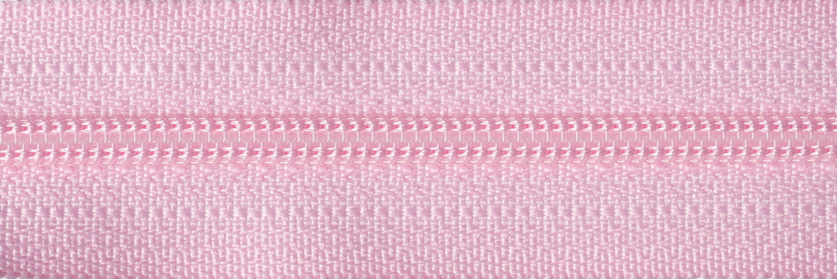 YKK 20cm nylon coil dress zip in mid pink