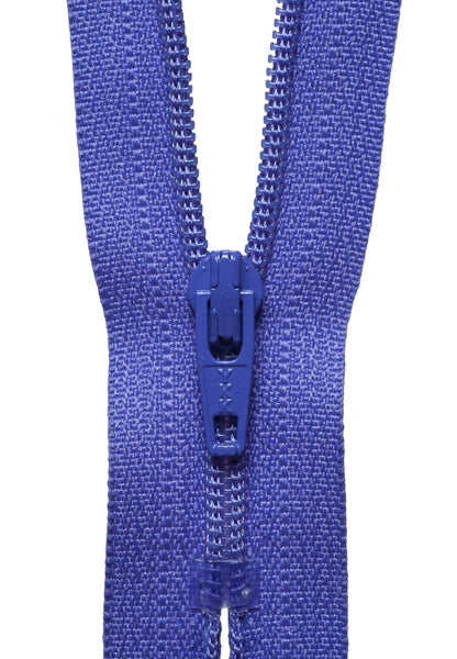 YKK 25cm nylon dress and skirt zip in delphinium