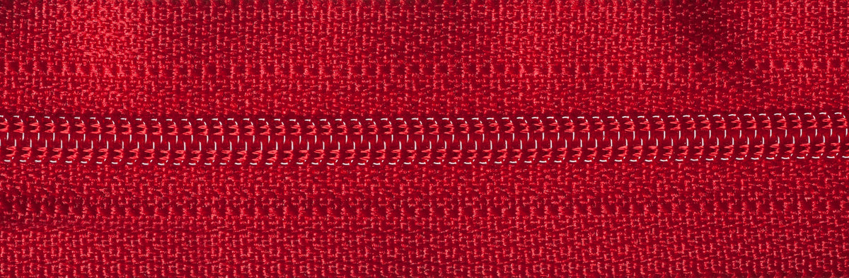 YKK 25cm nylon dress and skirt zip in red