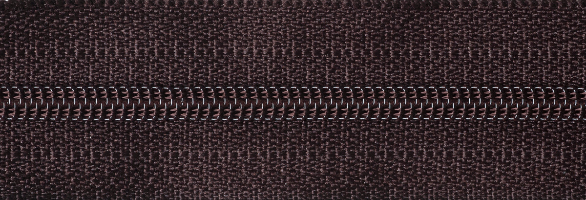 YKK 25cm nylon dress and skirt zip in brown