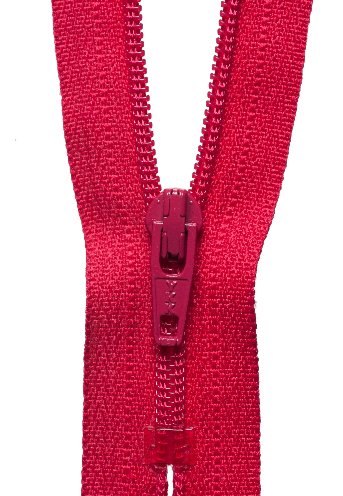 YKK 25cm nylon dress and skirt zip in hot pink