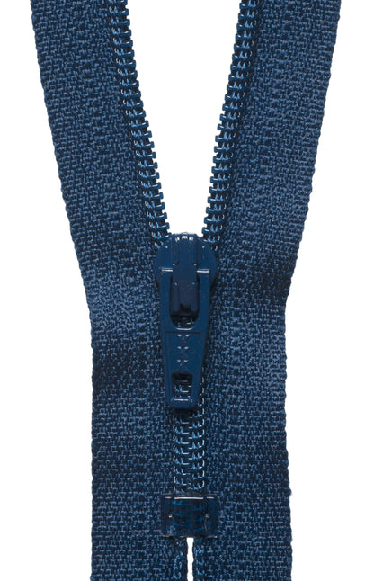 YKK 25cm nylon dress and skirt zip in navy