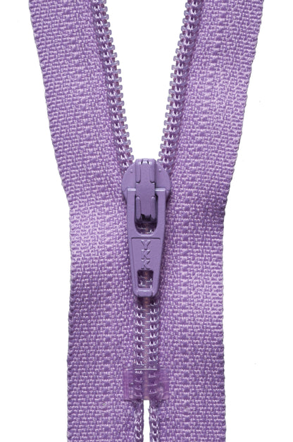YKK 30cm nylon coil zip in light orchid