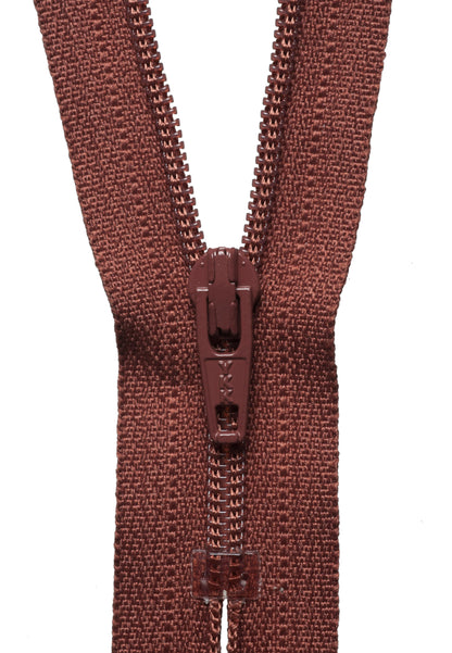 YKK 30cm nylon coil zip in russet