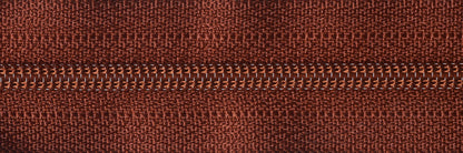 Rich Brown YKK nylon coil dress zip, 36cm