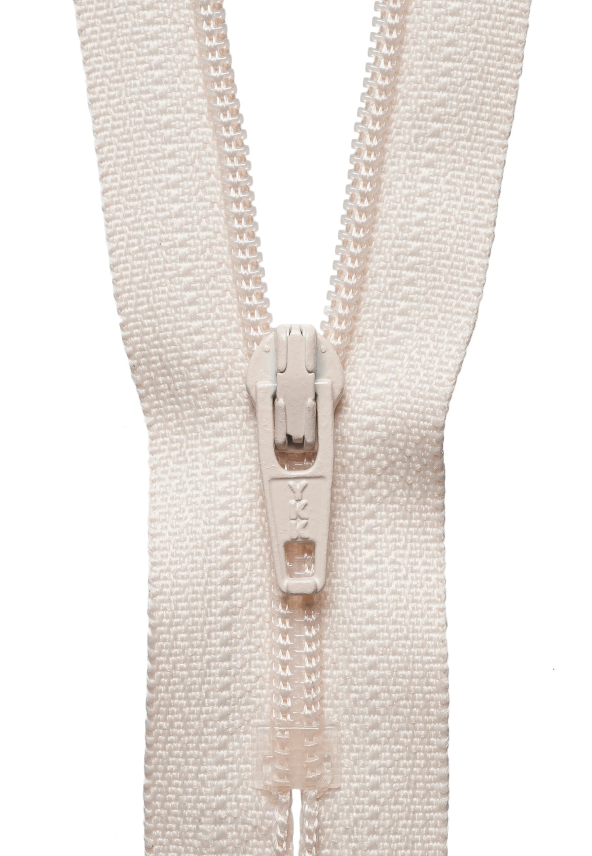Mushroom YKK nylon coil dress zip, 41cm