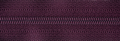 Dark Plum YKK nylon dress and skirt zip, 41cm