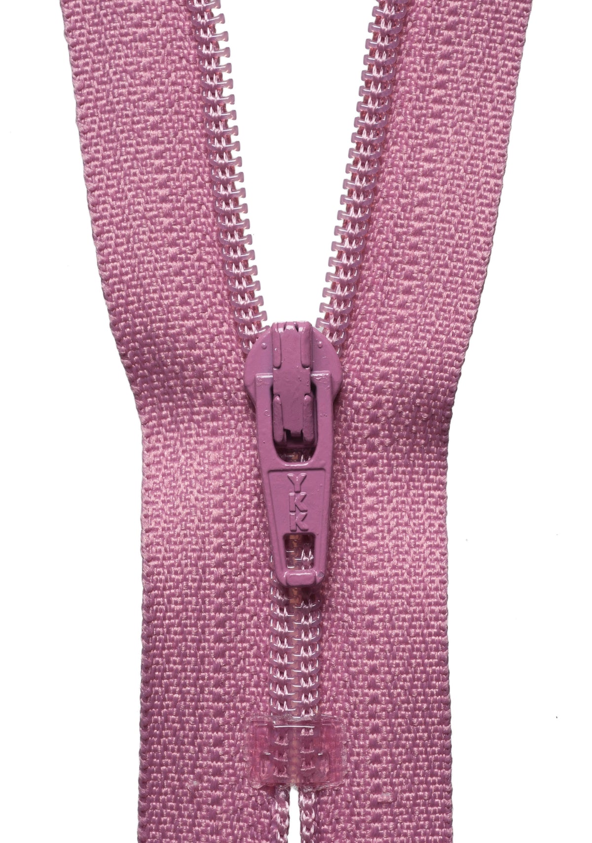 Dark Dusky Pink YKK nylon dress and skirt zip, 41cm