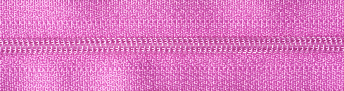 Light Cerise YKK nylon coil dress zip, 41cm