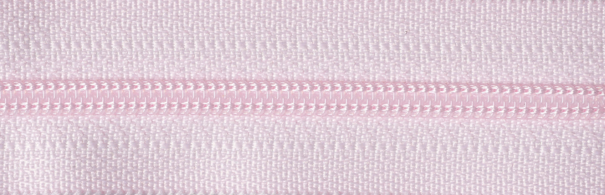 Light Pink YKK nylon coil dress zip, 41cm