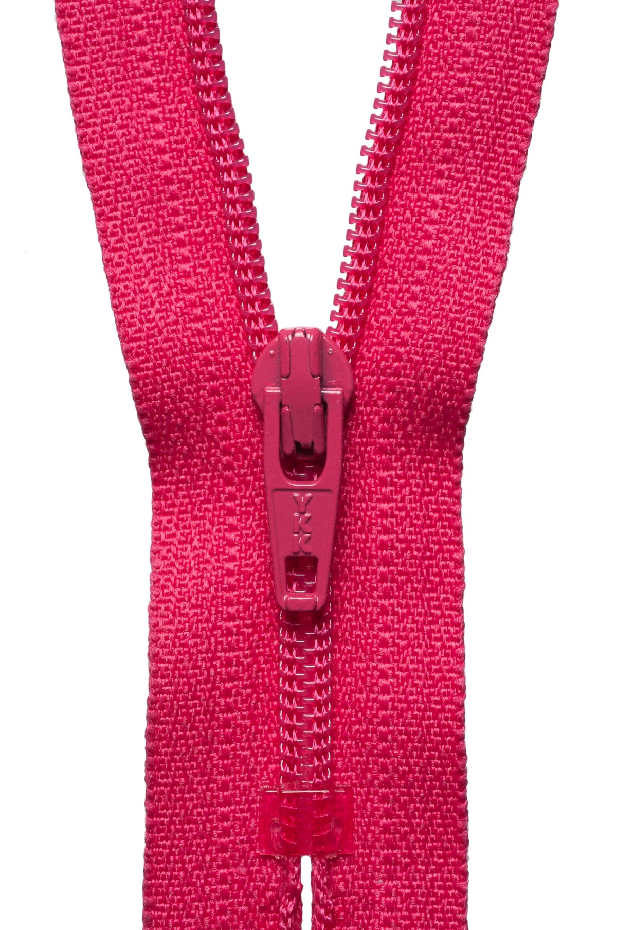 Shocking Pink YKK nylon coil dress zip, 41cm