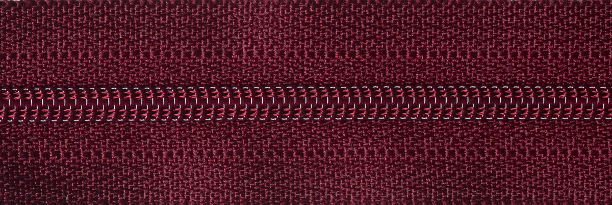 Dark Wine YKK nylon dress and skirt zip, 41cm