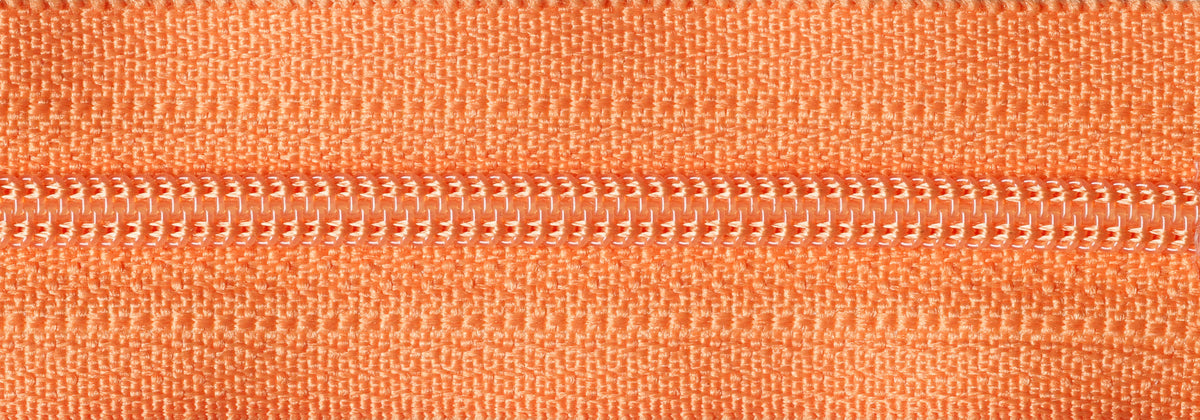 YKK dark peach nylon coil dress zip, 51cm