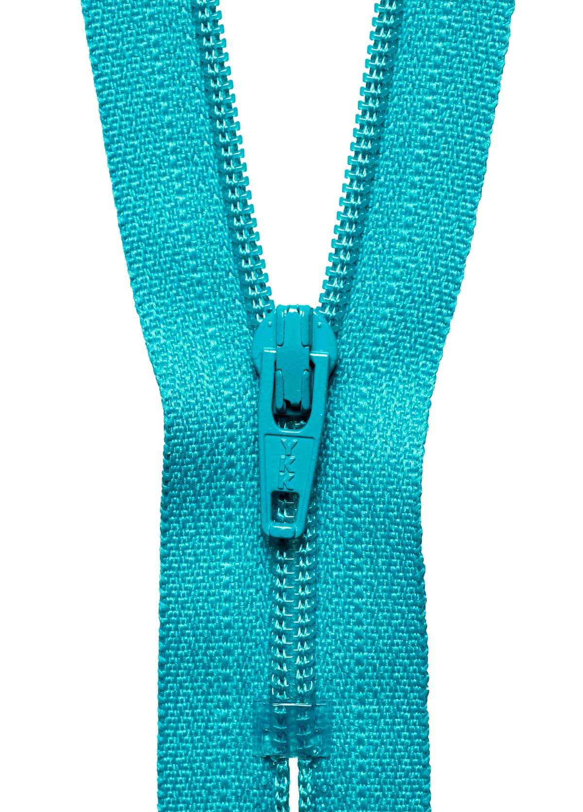 YKK dark turquoise nylon coil dress zip, 51cm