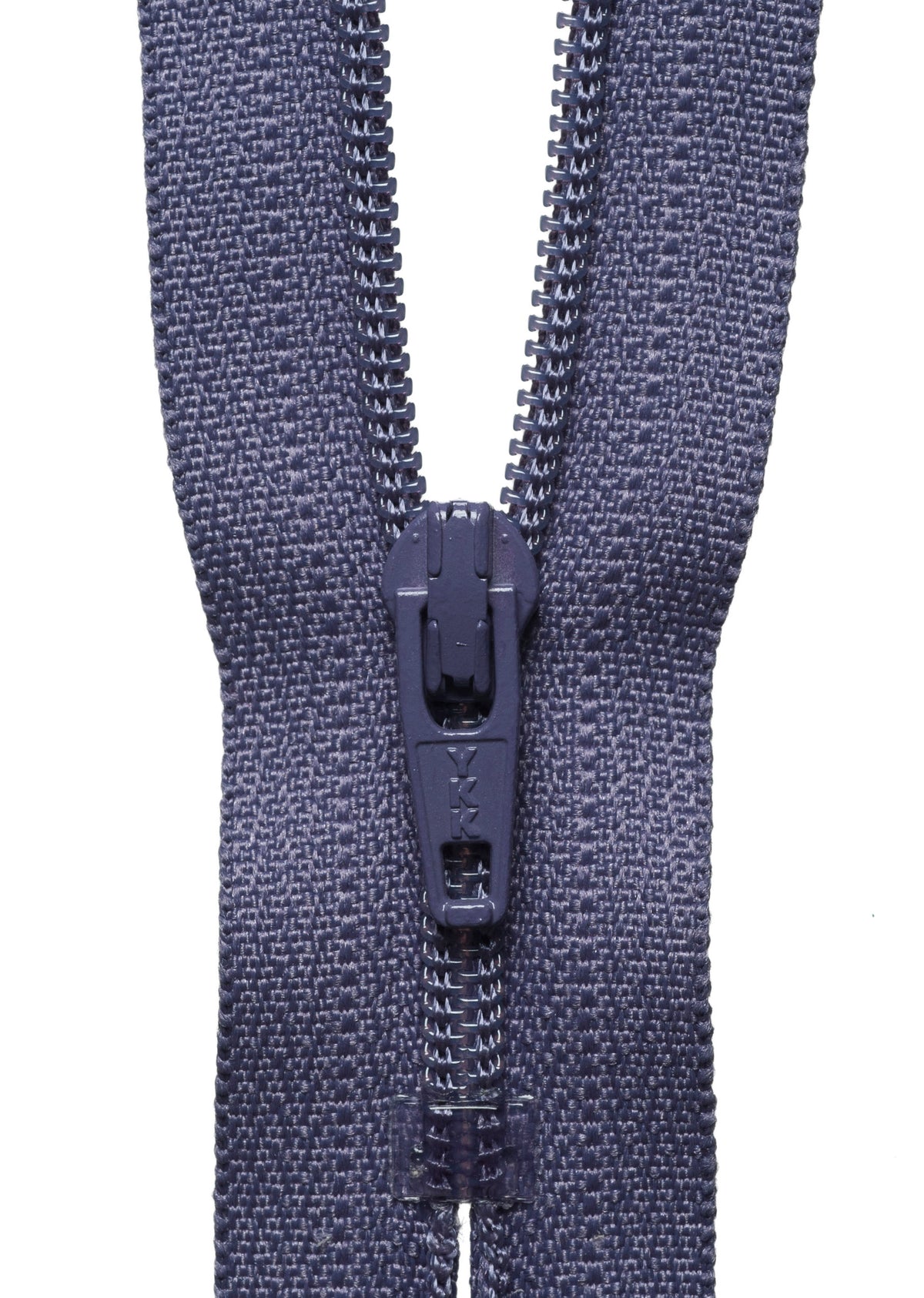 YKK dark grape nylon coil dress zip, 51cm