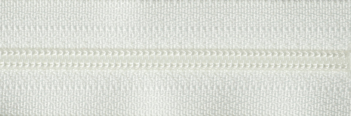 YKK cream nylon coil dress zip, 51cm