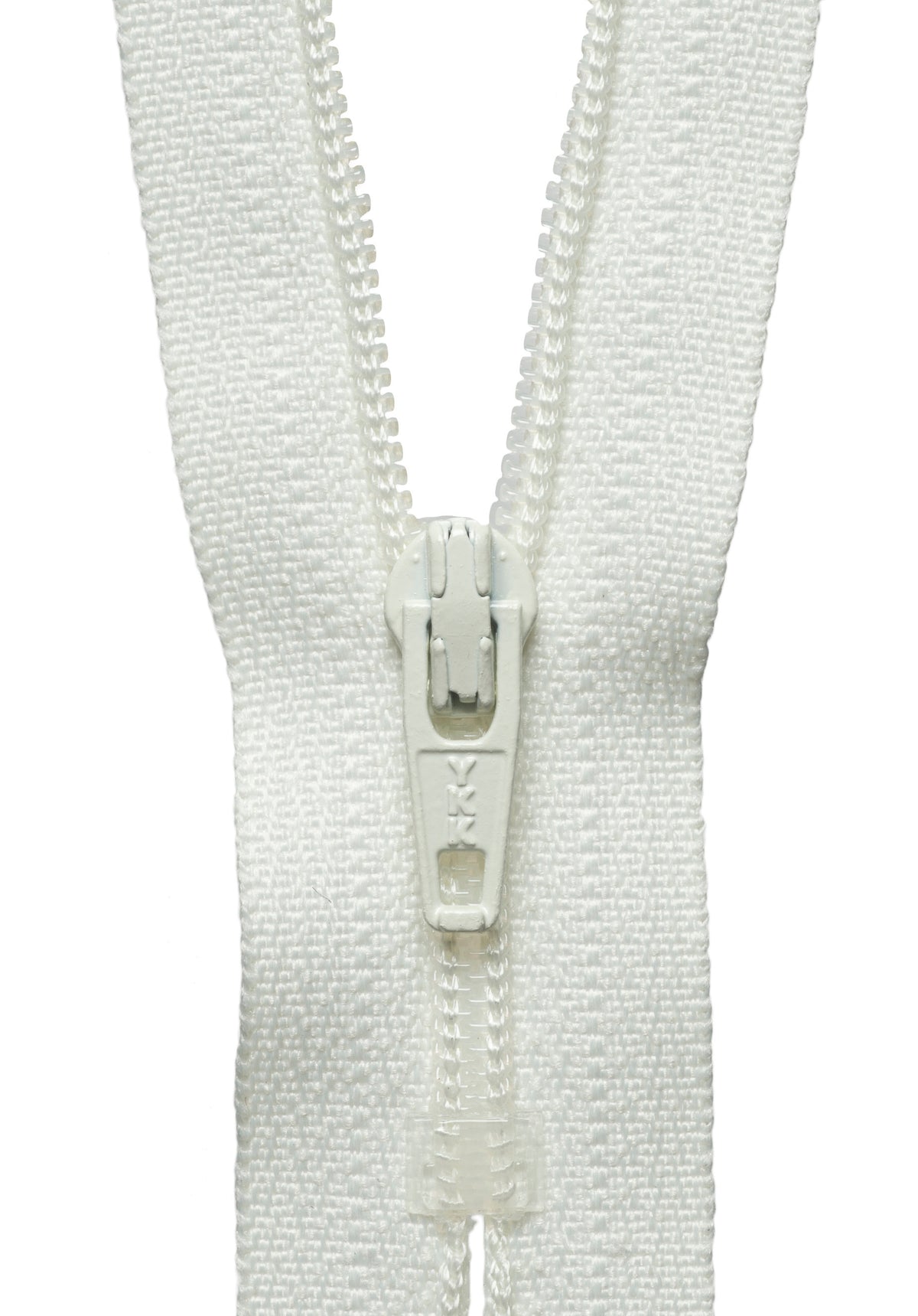 YKK cream nylon coil dress zip, 51cm