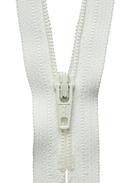 YKK cream nylon coil dress zip, 51cm