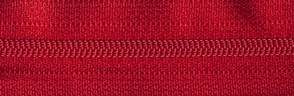YKK red nylon dress zip, 51cm