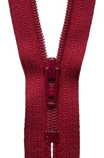 YKK scarlet berry nylon dress zip, 51cm