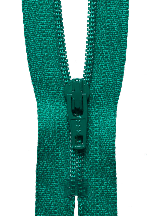 YKK bright green nylon coil dress zip, 51cm