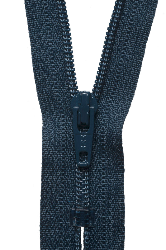 YKK dark navy nylon coil dress zip, 51cm