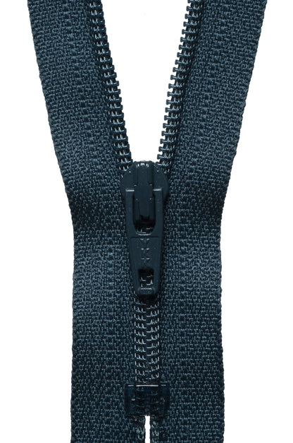 YKK charcoal nylon coil dress zip, 51cm